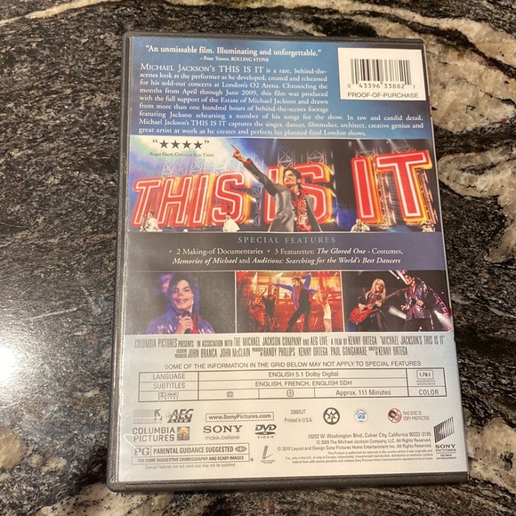 Micheal Jackson This Is It DVD - Picture 3 of 4